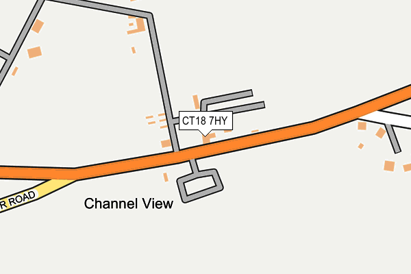 CT18 7HY map - OS OpenMap – Local (Ordnance Survey) CT18 7HY map - OS OpenMap – Local (Ordnance Survey)