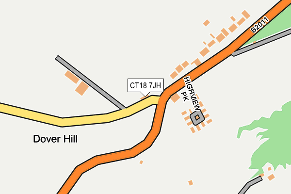 CT18 7JH map - OS OpenMap – Local (Ordnance Survey) CT18 7JH map - OS OpenMap – Local (Ordnance Survey)