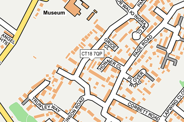CT18 7QP map - OS OpenMap – Local (Ordnance Survey) CT18 7QP map - OS OpenMap – Local (Ordnance Survey)