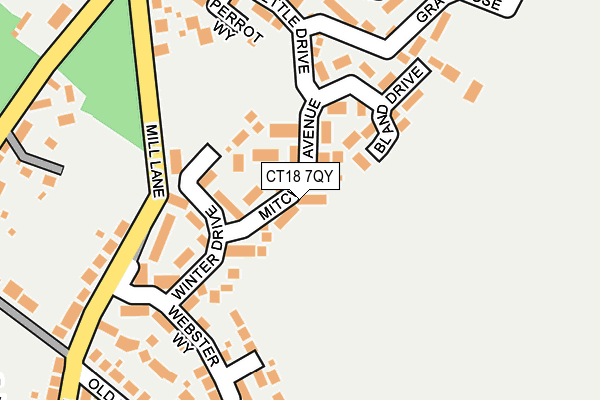 CT18 7QY map - OS OpenMap – Local (Ordnance Survey) CT18 7QY map - OS OpenMap – Local (Ordnance Survey)