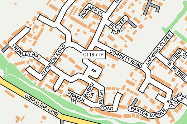CT18 7TP map - OS OpenMap – Local (Ordnance Survey) CT18 7TP map - OS OpenMap – Local (Ordnance Survey)