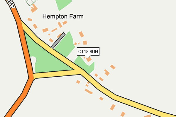 CT18 8DH map - OS OpenMap – Local (Ordnance Survey) CT18 8DH map - OS OpenMap – Local (Ordnance Survey)