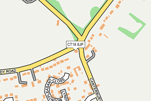 CT18 8JP map - OS OpenMap – Local (Ordnance Survey) CT18 8JP map - OS OpenMap – Local (Ordnance Survey)