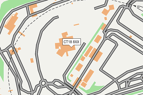 CT18 8XX map - OS OpenMap – Local (Ordnance Survey) CT18 8XX map - OS OpenMap – Local (Ordnance Survey)