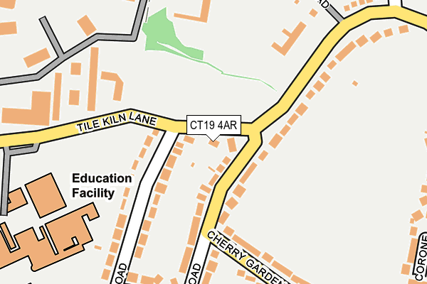 CT19 4AR map - OS OpenMap – Local (Ordnance Survey) CT19 4AR map - OS OpenMap – Local (Ordnance Survey)