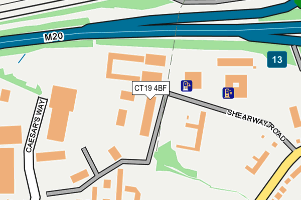 CT19 4BF map - OS OpenMap – Local (Ordnance Survey) CT19 4BF map - OS OpenMap – Local (Ordnance Survey)