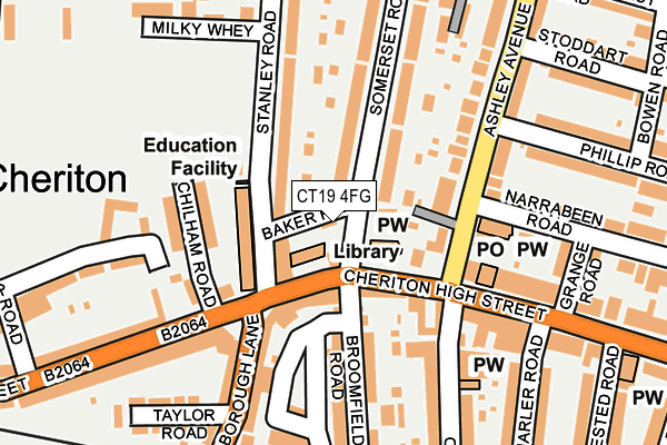 CT19 4FG map - OS OpenMap – Local (Ordnance Survey) CT19 4FG map - OS OpenMap – Local (Ordnance Survey)