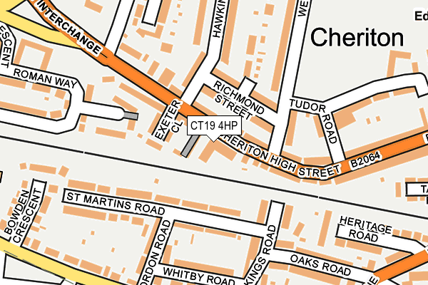 CT19 4HP map - OS OpenMap – Local (Ordnance Survey) CT19 4HP map - OS OpenMap – Local (Ordnance Survey)