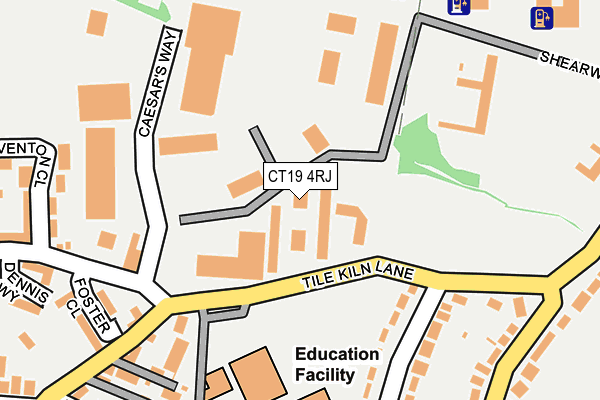 CT19 4RJ map - OS OpenMap – Local (Ordnance Survey) CT19 4RJ map - OS OpenMap – Local (Ordnance Survey)