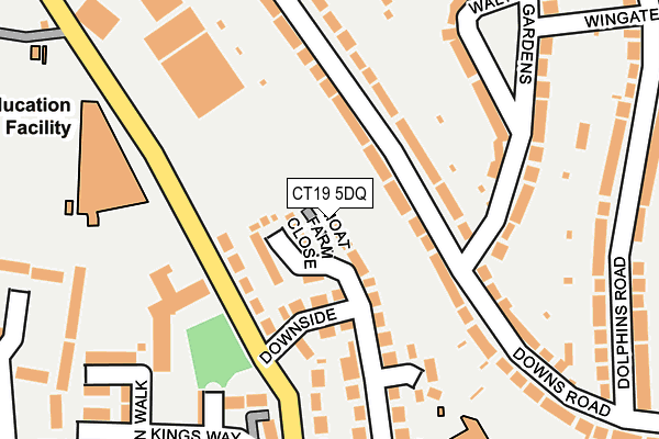 CT19 5DQ map - OS OpenMap – Local (Ordnance Survey) CT19 5DQ map - OS OpenMap – Local (Ordnance Survey)