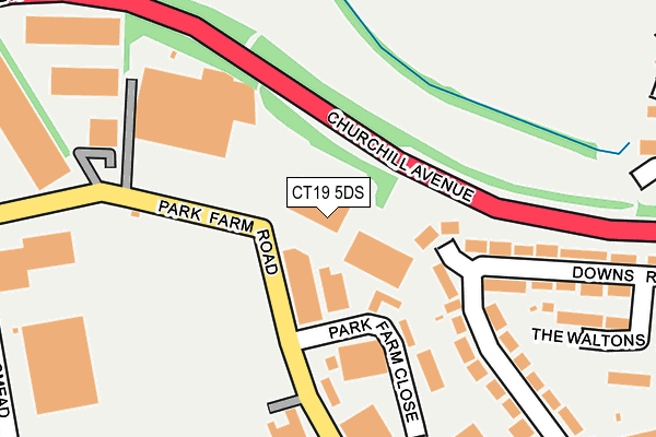 CT19 5DS map - OS OpenMap – Local (Ordnance Survey) CT19 5DS map - OS OpenMap – Local (Ordnance Survey)