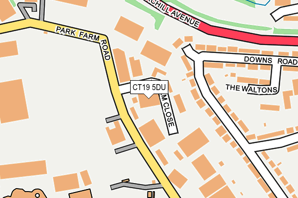 CT19 5DU map - OS OpenMap – Local (Ordnance Survey) CT19 5DU map - OS OpenMap – Local (Ordnance Survey)