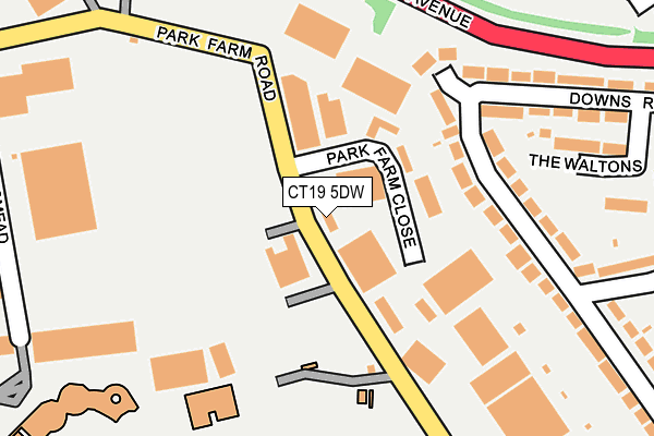 CT19 5DW map - OS OpenMap – Local (Ordnance Survey) CT19 5DW map - OS OpenMap – Local (Ordnance Survey)