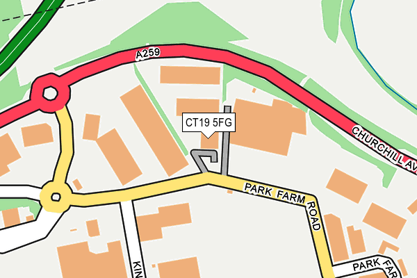 CT19 5FG map - OS OpenMap – Local (Ordnance Survey) CT19 5FG map - OS OpenMap – Local (Ordnance Survey)