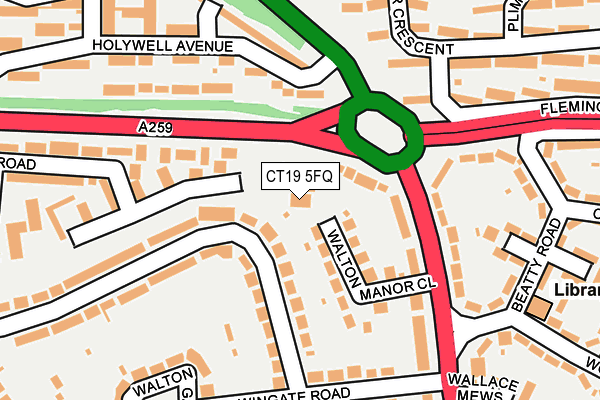 CT19 5FQ map - OS OpenMap – Local (Ordnance Survey) CT19 5FQ map - OS OpenMap – Local (Ordnance Survey)