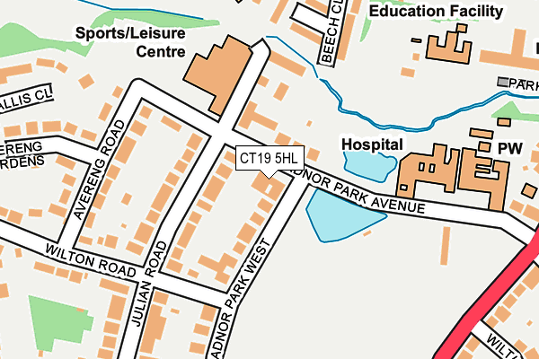 CT19 5HL map - OS OpenMap – Local (Ordnance Survey) CT19 5HL map - OS OpenMap – Local (Ordnance Survey)