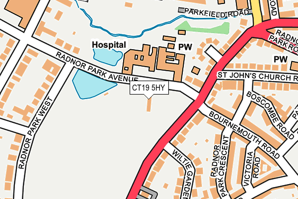 CT19 5HY map - OS OpenMap – Local (Ordnance Survey) CT19 5HY map - OS OpenMap – Local (Ordnance Survey)