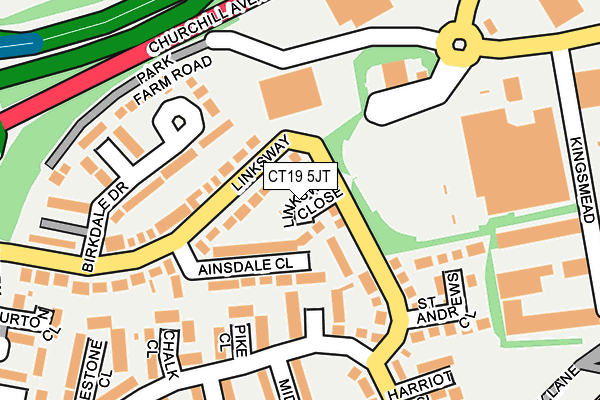 CT19 5JT map - OS OpenMap – Local (Ordnance Survey) CT19 5JT map - OS OpenMap – Local (Ordnance Survey)