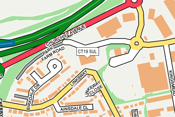 CT19 5UL map - OS OpenMap – Local (Ordnance Survey) CT19 5UL map - OS OpenMap – Local (Ordnance Survey)