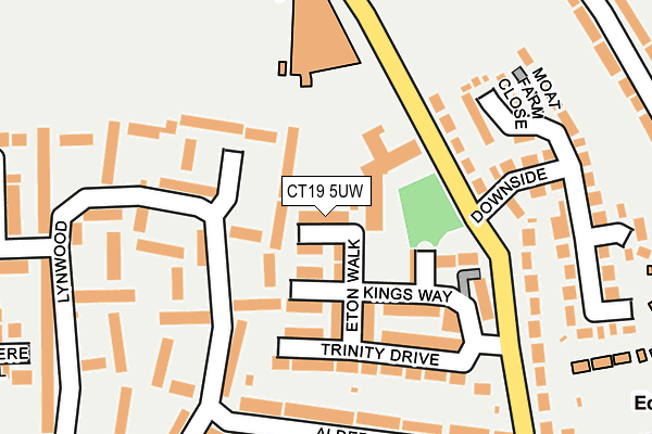 CT19 5UW map - OS OpenMap – Local (Ordnance Survey) CT19 5UW map - OS OpenMap – Local (Ordnance Survey)