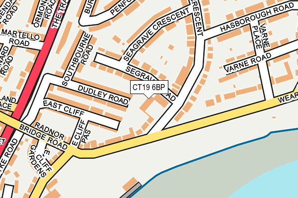 CT19 6BP map - OS OpenMap – Local (Ordnance Survey) CT19 6BP map - OS OpenMap – Local (Ordnance Survey)