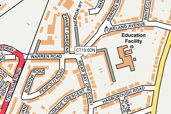 CT19 6DN map - OS OpenMap – Local (Ordnance Survey) CT19 6DN map - OS OpenMap – Local (Ordnance Survey)