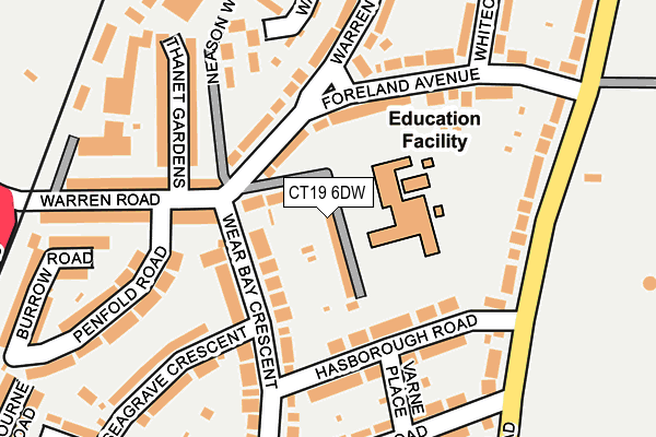 CT19 6DW map - OS OpenMap – Local (Ordnance Survey) CT19 6DW map - OS OpenMap – Local (Ordnance Survey)