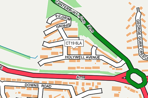 CT19 6LA map - OS OpenMap – Local (Ordnance Survey) CT19 6LA map - OS OpenMap – Local (Ordnance Survey)