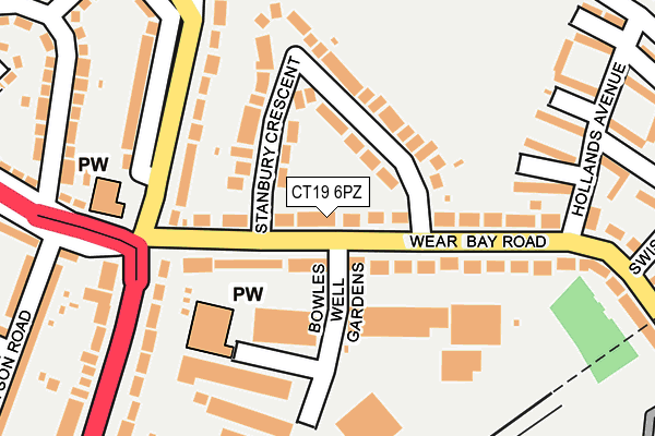 CT19 6PZ map - OS OpenMap – Local (Ordnance Survey) CT19 6PZ map - OS OpenMap – Local (Ordnance Survey)