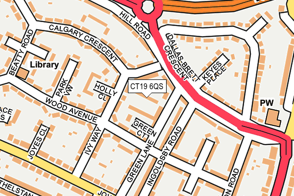 CT19 6QS map - OS OpenMap – Local (Ordnance Survey) CT19 6QS map - OS OpenMap – Local (Ordnance Survey)