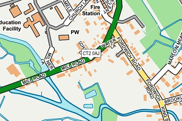 CT2 0AJ map - OS OpenMap – Local (Ordnance Survey) CT2 0AJ map - OS OpenMap – Local (Ordnance Survey)