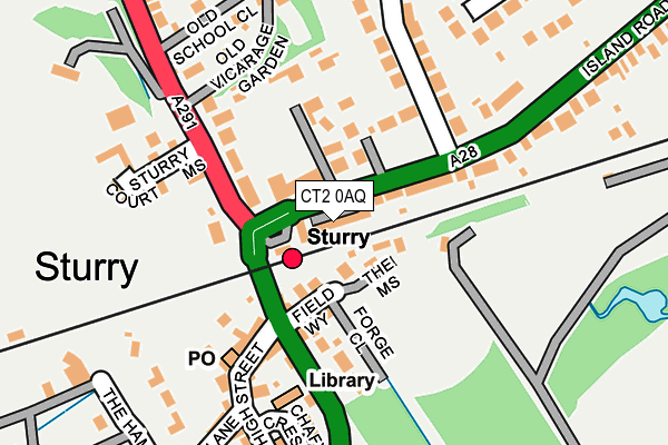 CT2 0AQ map - OS OpenMap – Local (Ordnance Survey) CT2 0AQ map - OS OpenMap – Local (Ordnance Survey)