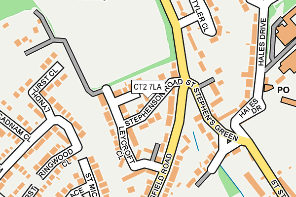 CT2 7LA map - OS OpenMap – Local (Ordnance Survey) CT2 7LA map - OS OpenMap – Local (Ordnance Survey)