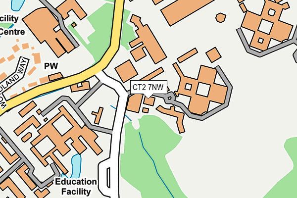 CT2 7NW map - OS OpenMap – Local (Ordnance Survey) CT2 7NW map - OS OpenMap – Local (Ordnance Survey)