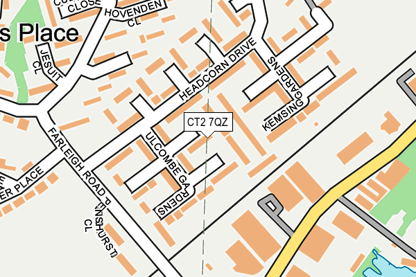 CT2 7QZ map - OS OpenMap – Local (Ordnance Survey) CT2 7QZ map - OS OpenMap – Local (Ordnance Survey)