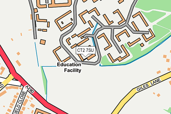 CT2 7SU map - OS OpenMap – Local (Ordnance Survey) CT2 7SU map - OS OpenMap – Local (Ordnance Survey)