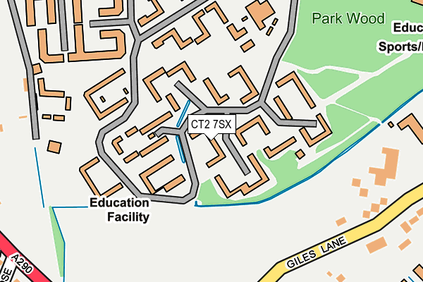 CT2 7SX map - OS OpenMap – Local (Ordnance Survey) CT2 7SX map - OS OpenMap – Local (Ordnance Survey)