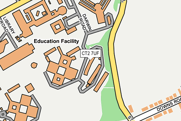 CT2 7UF map - OS OpenMap – Local (Ordnance Survey) CT2 7UF map - OS OpenMap – Local (Ordnance Survey)