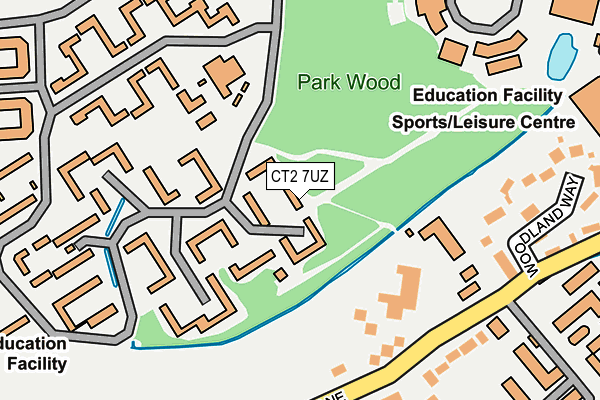 CT2 7UZ map - OS OpenMap – Local (Ordnance Survey) CT2 7UZ map - OS OpenMap – Local (Ordnance Survey)