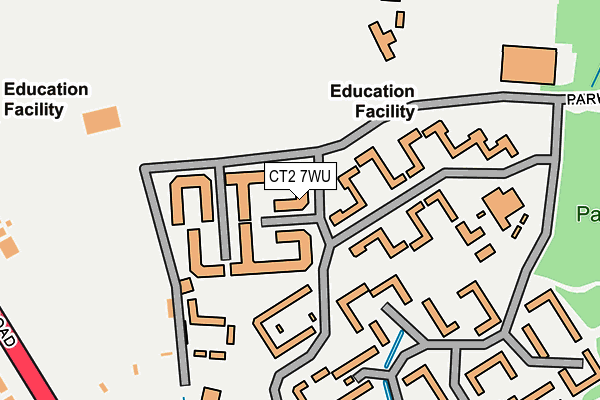CT2 7WU map - OS OpenMap – Local (Ordnance Survey) CT2 7WU map - OS OpenMap – Local (Ordnance Survey)