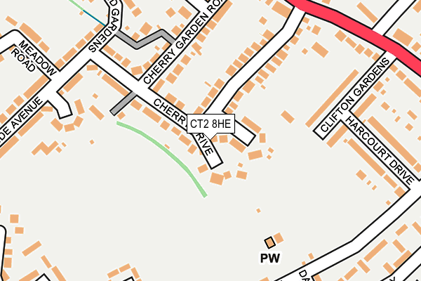 CT2 8HE map - OS OpenMap – Local (Ordnance Survey) CT2 8HE map - OS OpenMap – Local (Ordnance Survey)