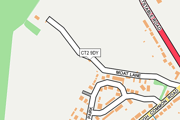 CT2 9DY map - OS OpenMap – Local (Ordnance Survey) CT2 9DY map - OS OpenMap – Local (Ordnance Survey)