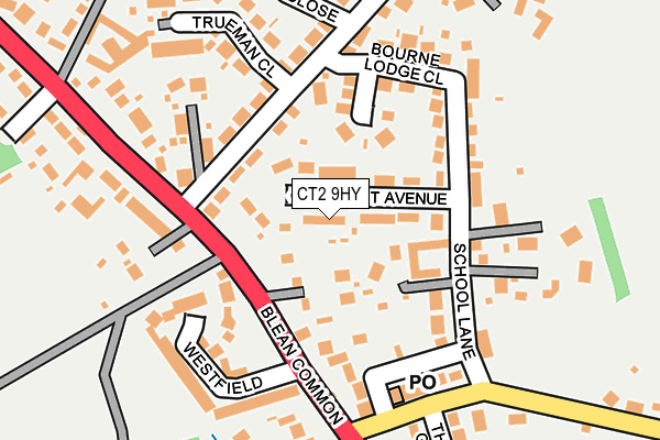 CT2 9HY map - OS OpenMap – Local (Ordnance Survey) CT2 9HY map - OS OpenMap – Local (Ordnance Survey)