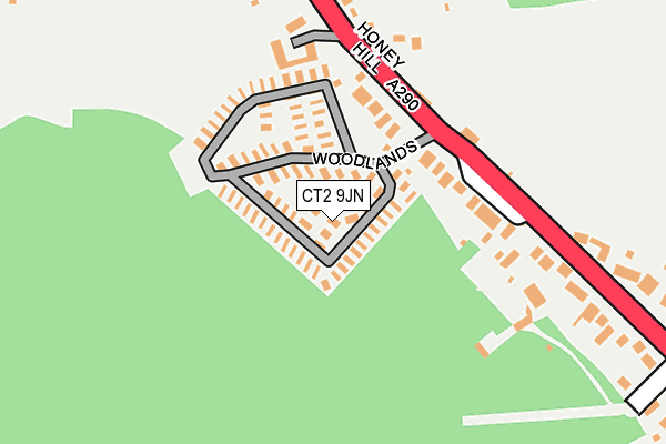 CT2 9JN map - OS OpenMap – Local (Ordnance Survey) CT2 9JN map - OS OpenMap – Local (Ordnance Survey)