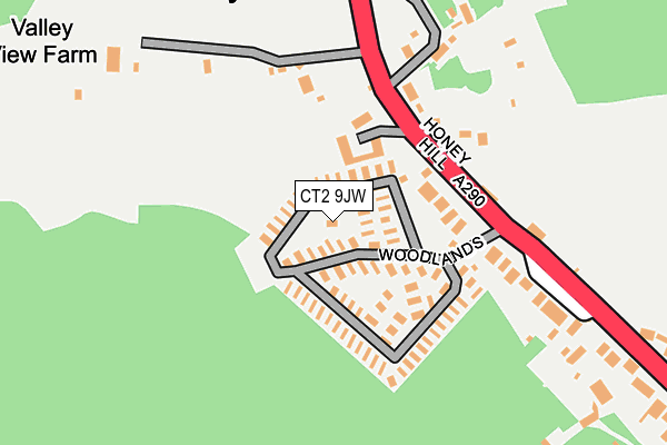 CT2 9JW map - OS OpenMap – Local (Ordnance Survey) CT2 9JW map - OS OpenMap – Local (Ordnance Survey)