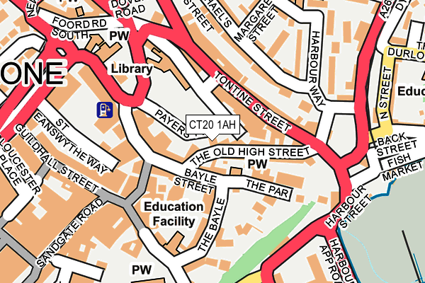 CT20 1AH map - OS OpenMap – Local (Ordnance Survey) CT20 1AH map - OS OpenMap – Local (Ordnance Survey)