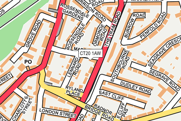 CT20 1AW map - OS OpenMap – Local (Ordnance Survey) CT20 1AW map - OS OpenMap – Local (Ordnance Survey)
