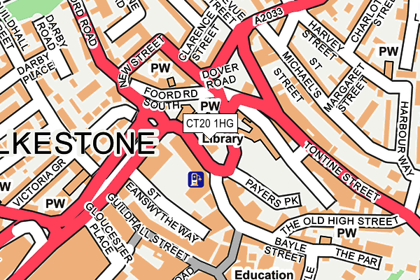 CT20 1HG map - OS OpenMap – Local (Ordnance Survey) CT20 1HG map - OS OpenMap – Local (Ordnance Survey)