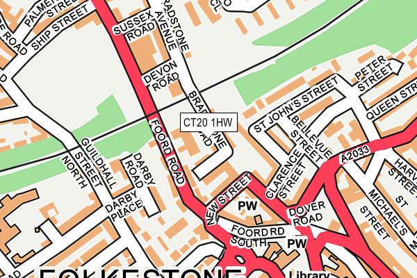 CT20 1HW map - OS OpenMap – Local (Ordnance Survey) CT20 1HW map - OS OpenMap – Local (Ordnance Survey)