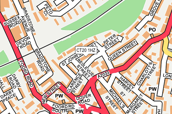 CT20 1HZ map - OS OpenMap – Local (Ordnance Survey) CT20 1HZ map - OS OpenMap – Local (Ordnance Survey)